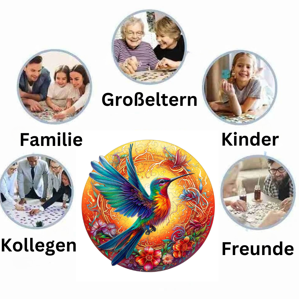 Puzzlekunst - Der Fliegende Kolibri