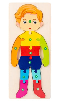 Puzzlekunst - Dreidimensionales Puzzle Junge