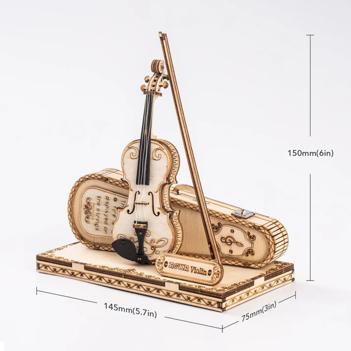 Puzzlekunst - ROKR 3D Puzzle Violine Capriccio Modell