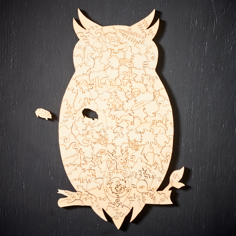 Puzzlekunst - Die Anmutige Eule