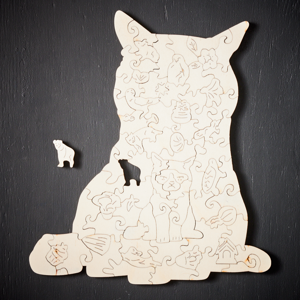 Puzzlekunst - Die Leuchtende Katze