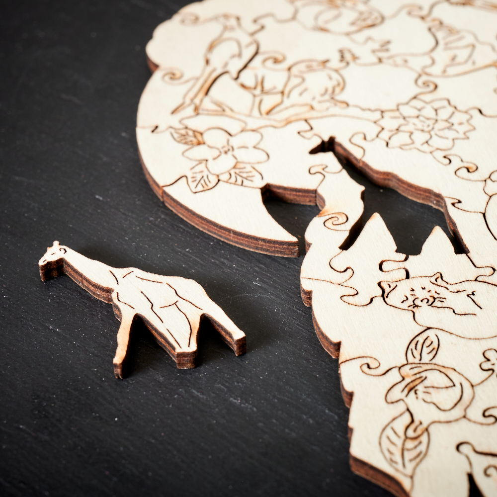 Puzzlekunst - Der Farbenfrohe Papagei