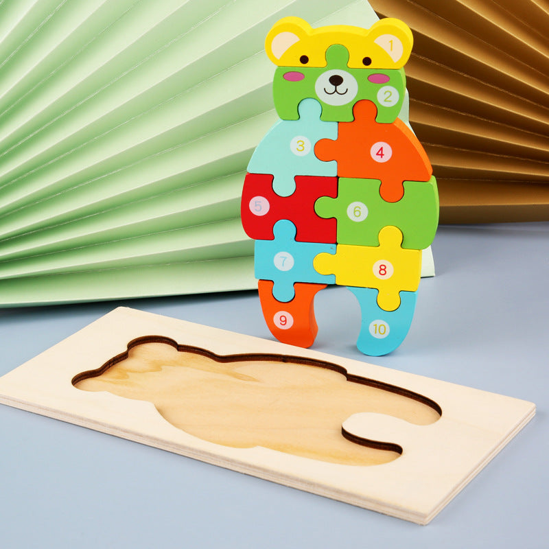 Puzzlekunst - Dreidimensionales Puzzle kleiner Bär