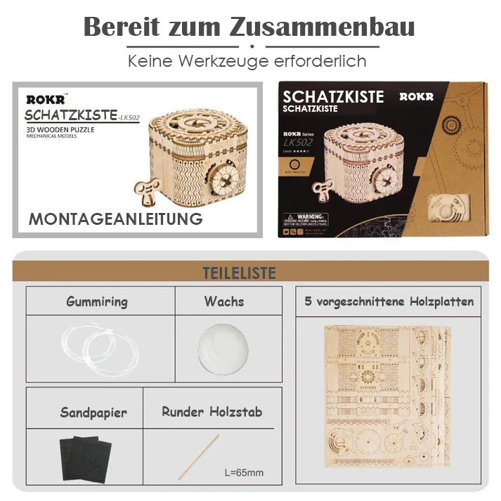 Puzzlekunst – ROKR 3D Puzzle Schatzkiste