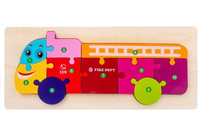 Puzzlekunst - Dreidimensionales Puzzle Feuerwehrauto