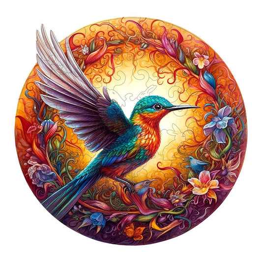 Puzzlekunst - Der Schwebende Kolibri