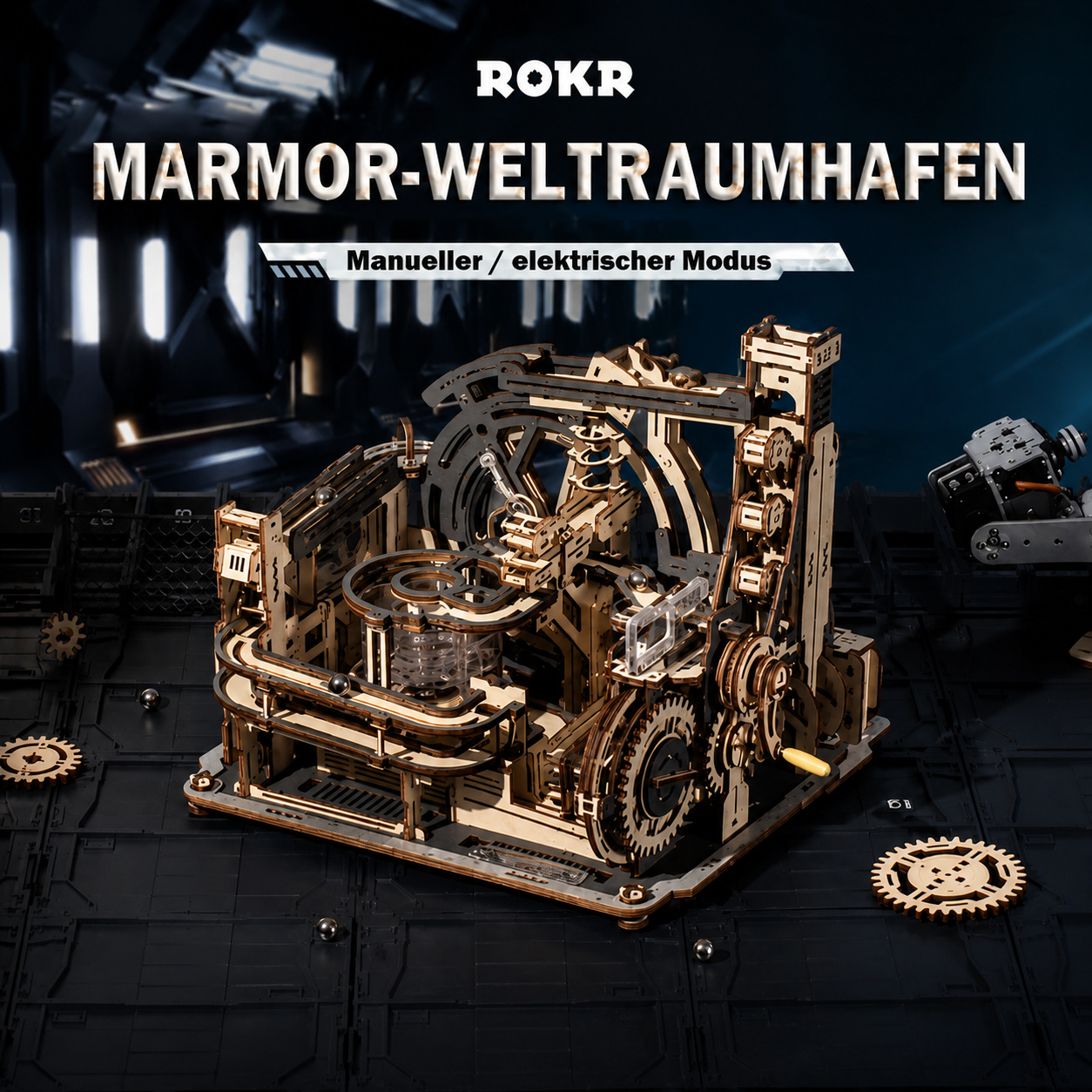 ROKR 3D Puzzle Elektrischer Weltraumhafen