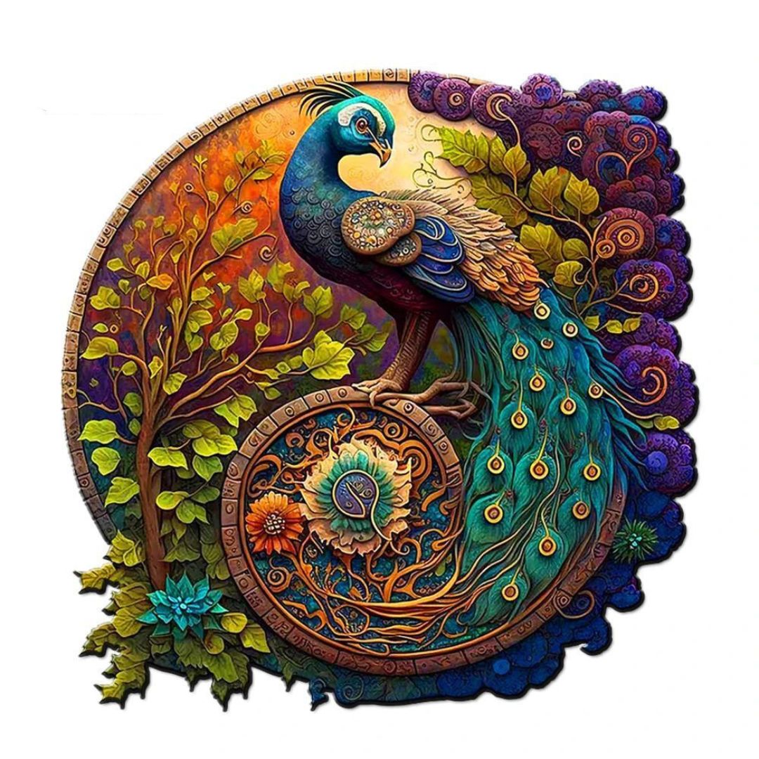 Puzzlekunst – Der Stattliche Pfau