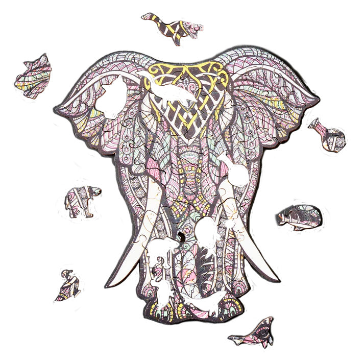 Puzzlekunst - Der Beeindruckende Elefant