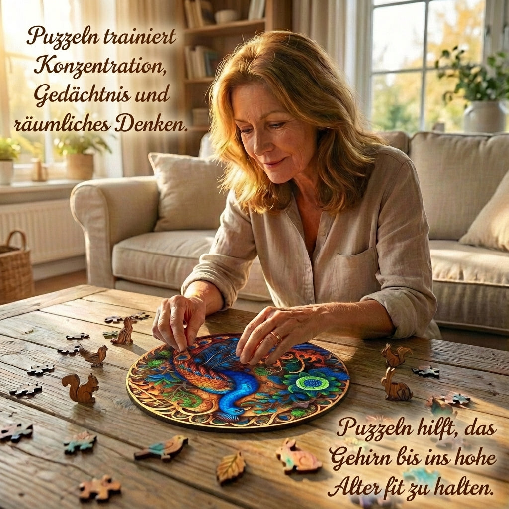 Puzzlekunst - Der Charmante Pfau
