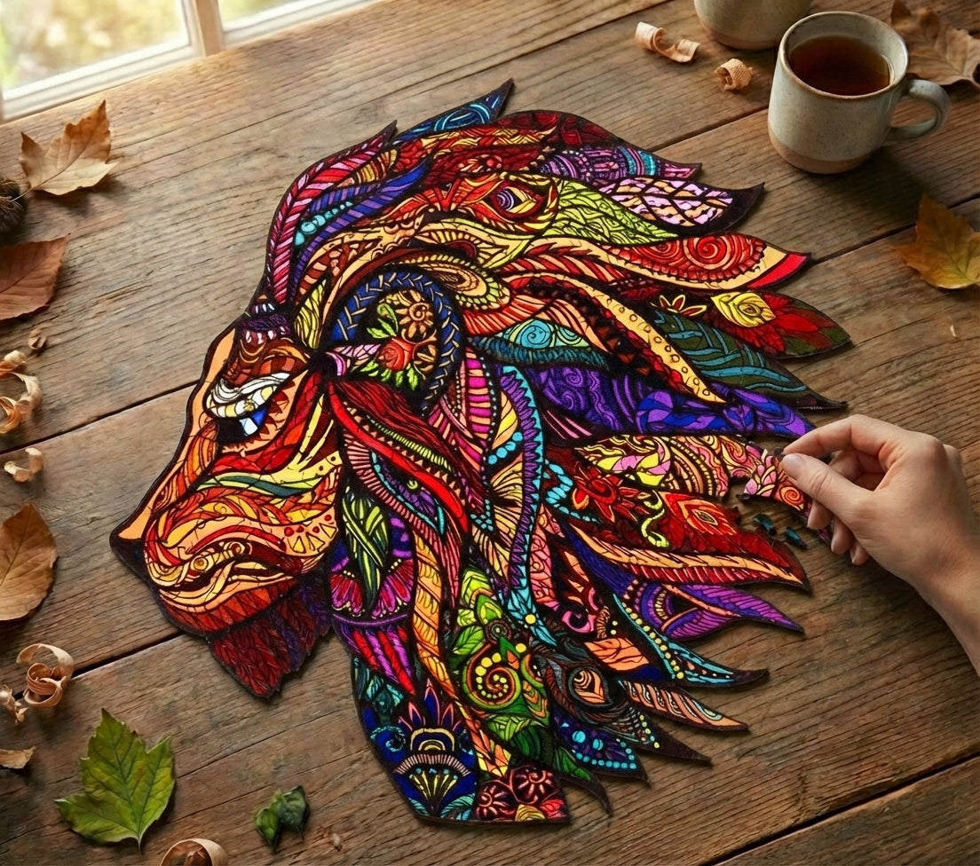 Puzzlekunst - Der König der Löwen