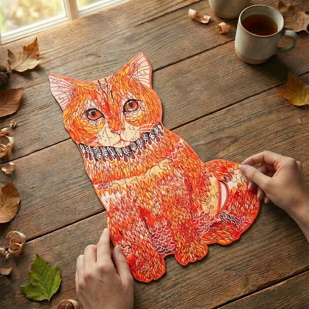Puzzlekunst - Die Schmuse Katze