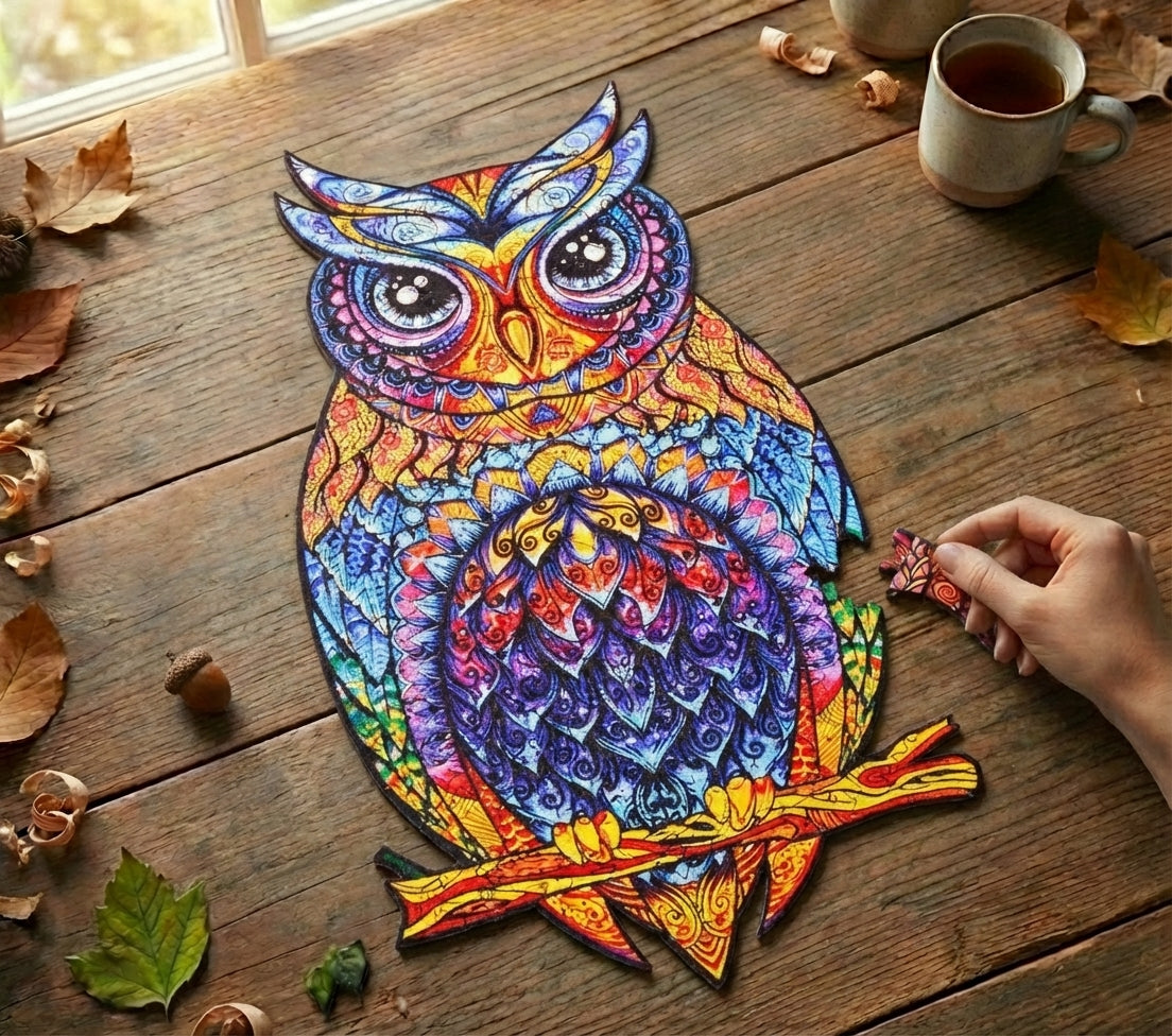 Puzzlekunst - Die Anmutige Eule