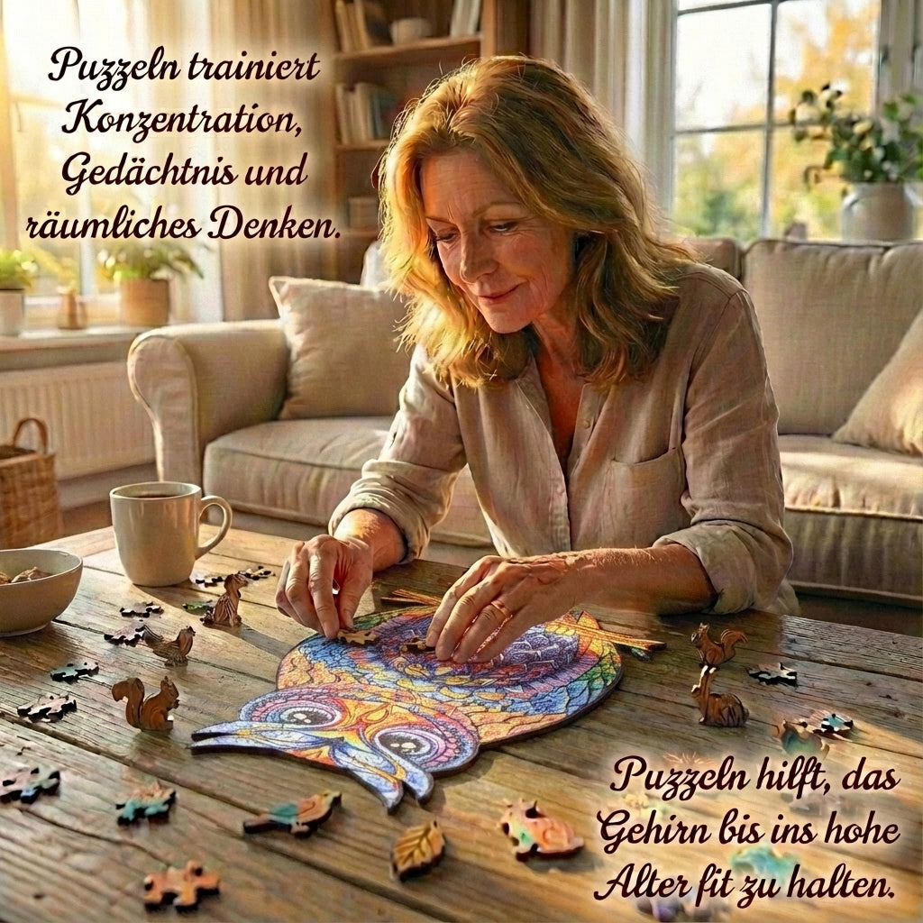 Puzzlekunst - Die Anmutige Eule