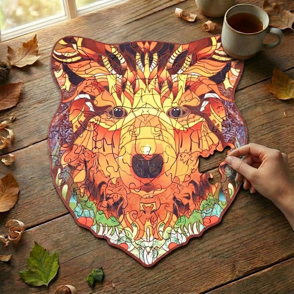 Puzzlekunst - Der Gesellige Bär
