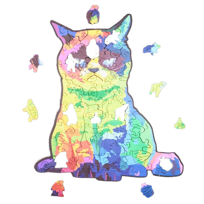 Puzzlekunst - Die Leuchtende Katze