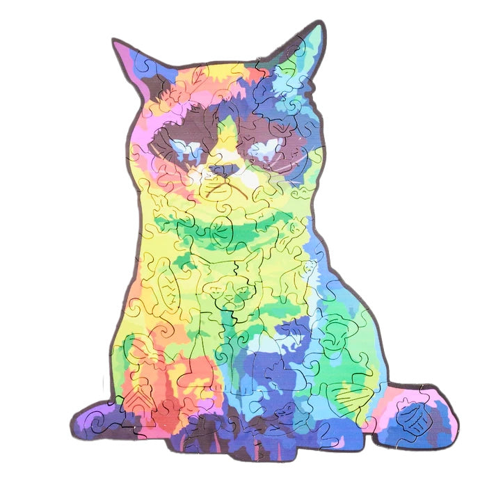 Puzzlekunst - Die Leuchtende Katze