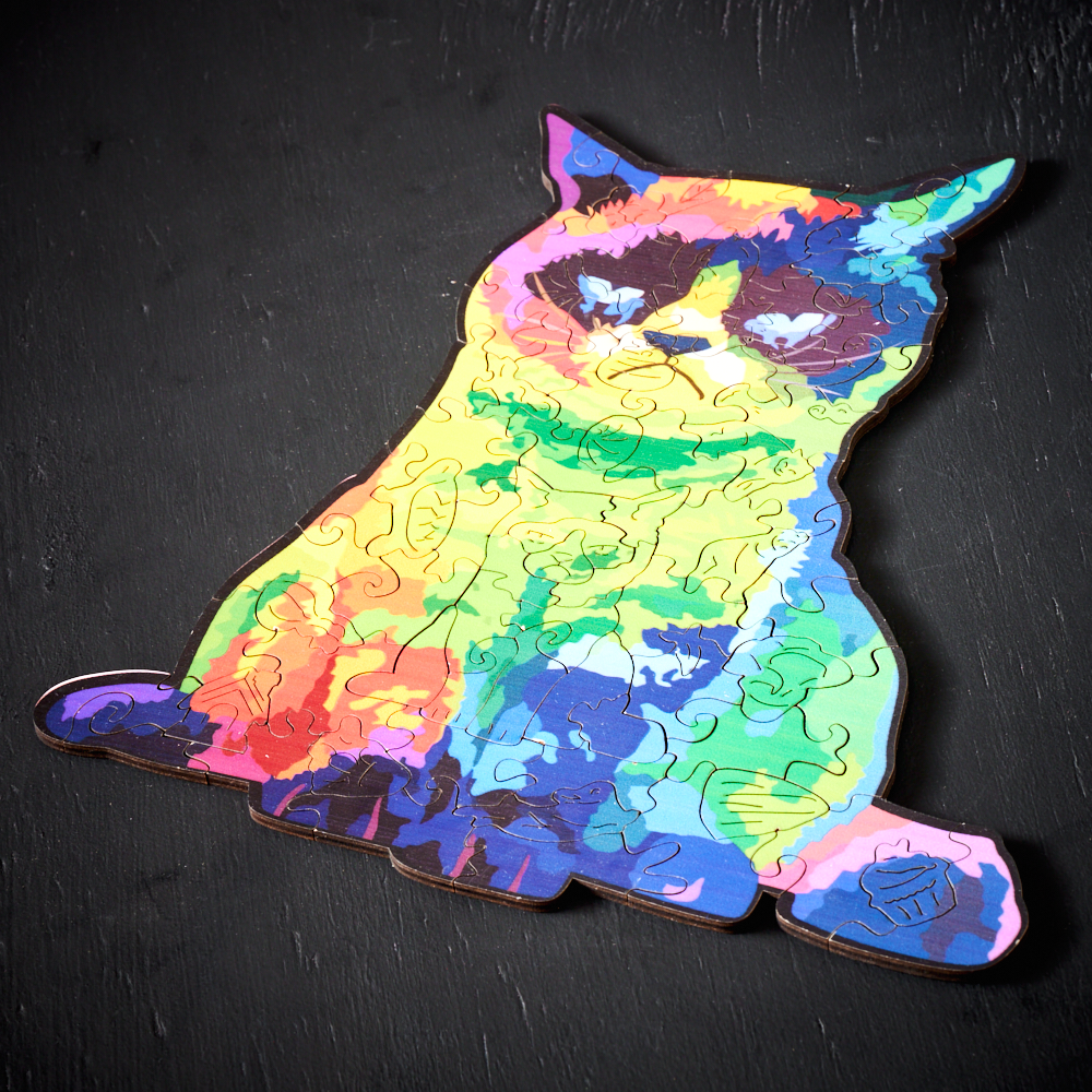 Puzzlekunst - Die Leuchtende Katze