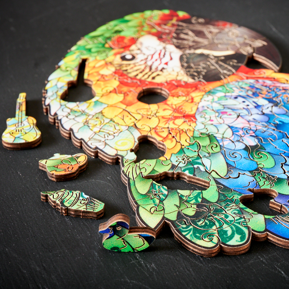 Puzzlekunst - Der Farbenfrohe Papagei