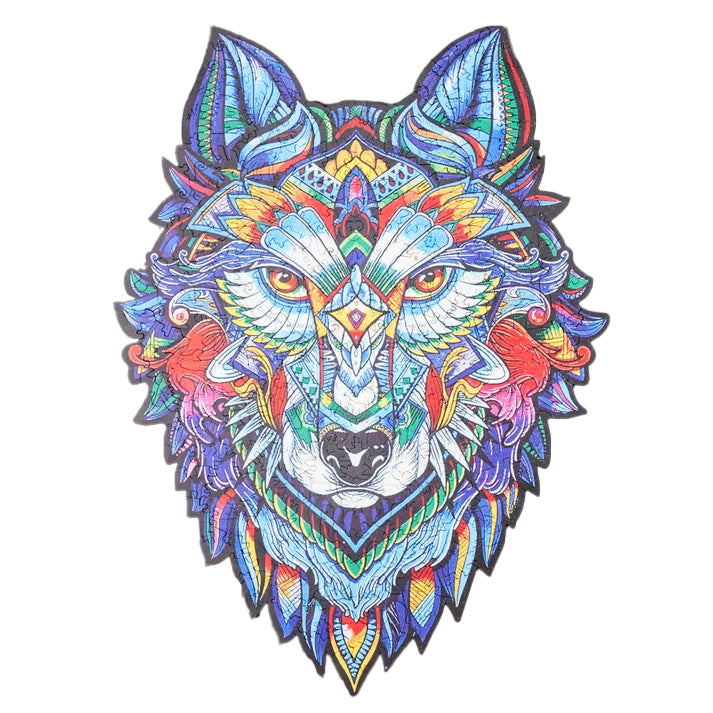 Puzzlekunst - Der Majestätische Wolf