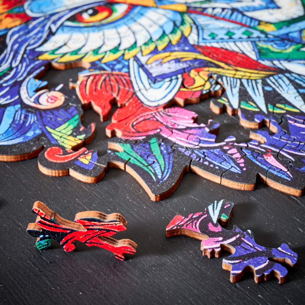 Puzzlekunst - Der Majestätische Wolf